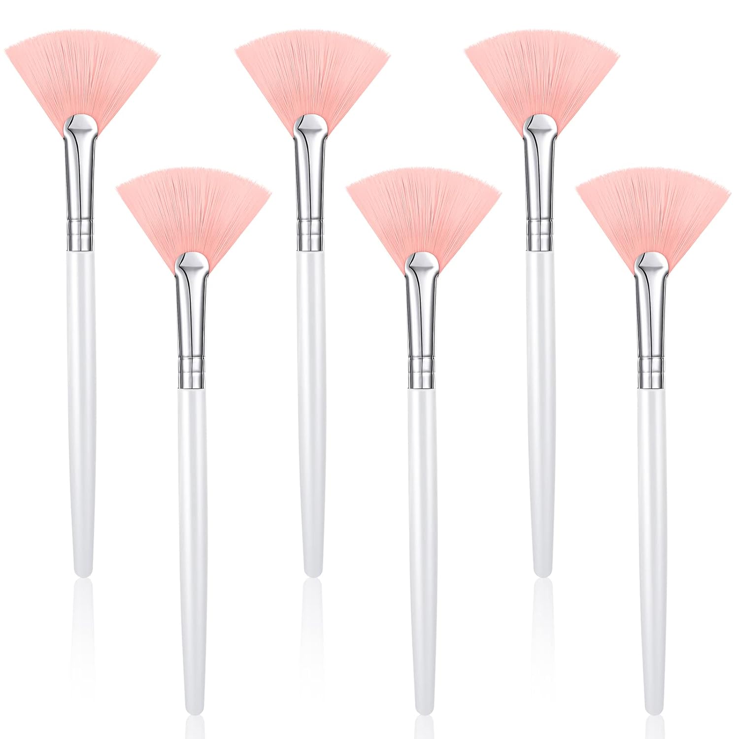 Maitys 6 pinceles faciales para máscara de abanico, herramientas de cepillo aplicador de máscara suave, brochas de maquillaje delgadas, herramienta