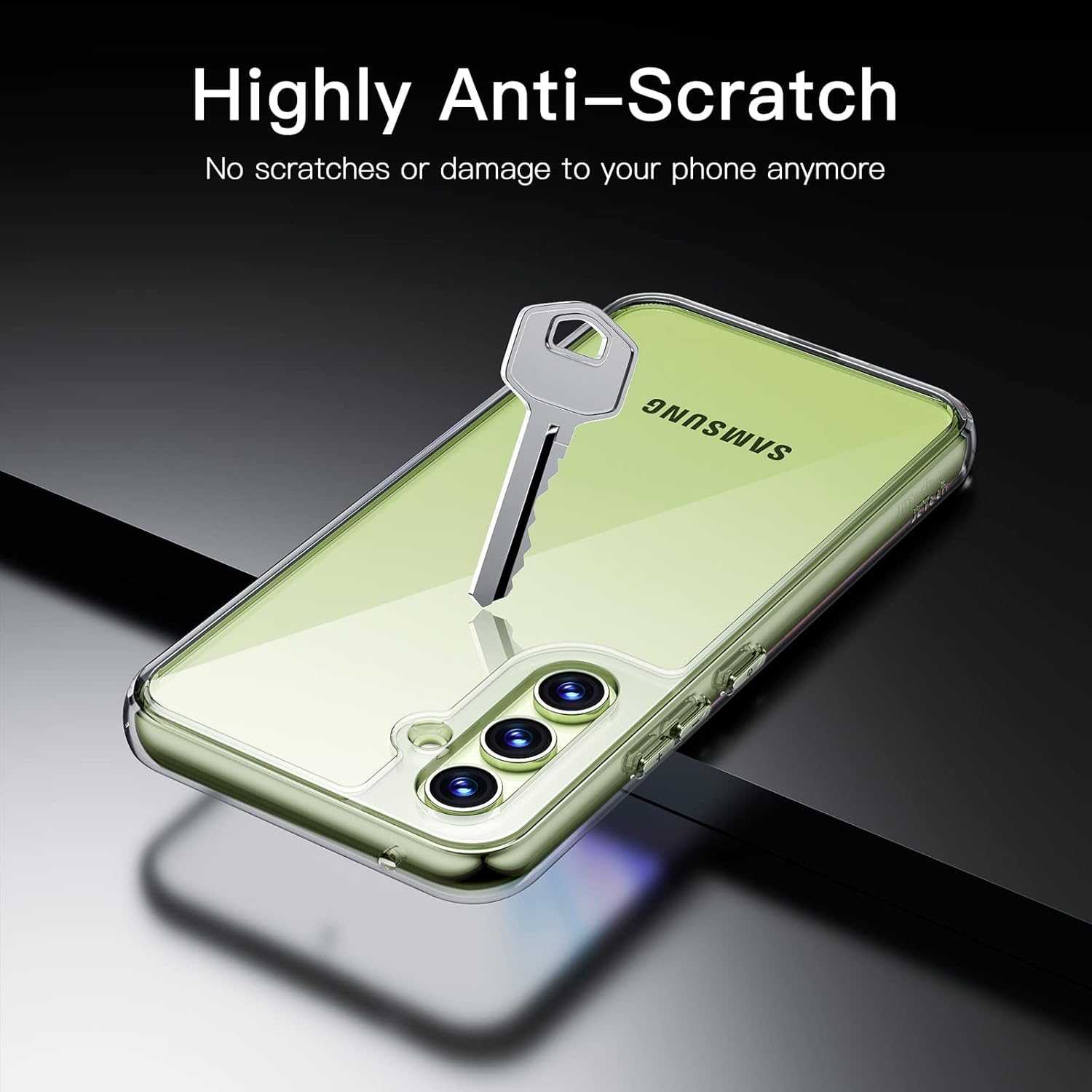 JETech Funda para Samsung Galaxy A54 5G de 6.4 pulgadas, no amarillenta a prueba de golpes, funda protectora para teléfono, parte trasera de