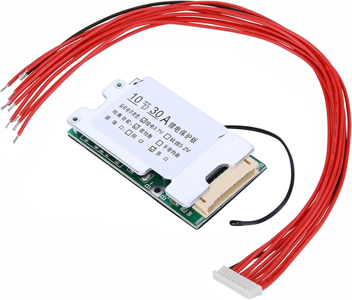 10S 36V 30A WEquilibrio Li-ion Batería de litio Junta de protección BMS PCB con función de equilibrio para coche eléctrico, asistente de energía