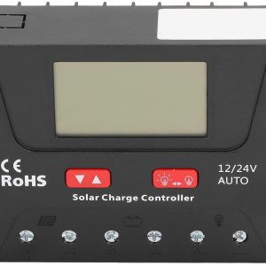 Controlador solar, Controlador solar, 40A Controlador de cargador solar PWM de 3 etapas, Panel solar 12V24V, Controladores de energía renovable Controlador solar, Controlador solar, 40A Controlador de cargador solar PWM de 3 etapas, Panel solar 12V24V, Controladores de energía renovable