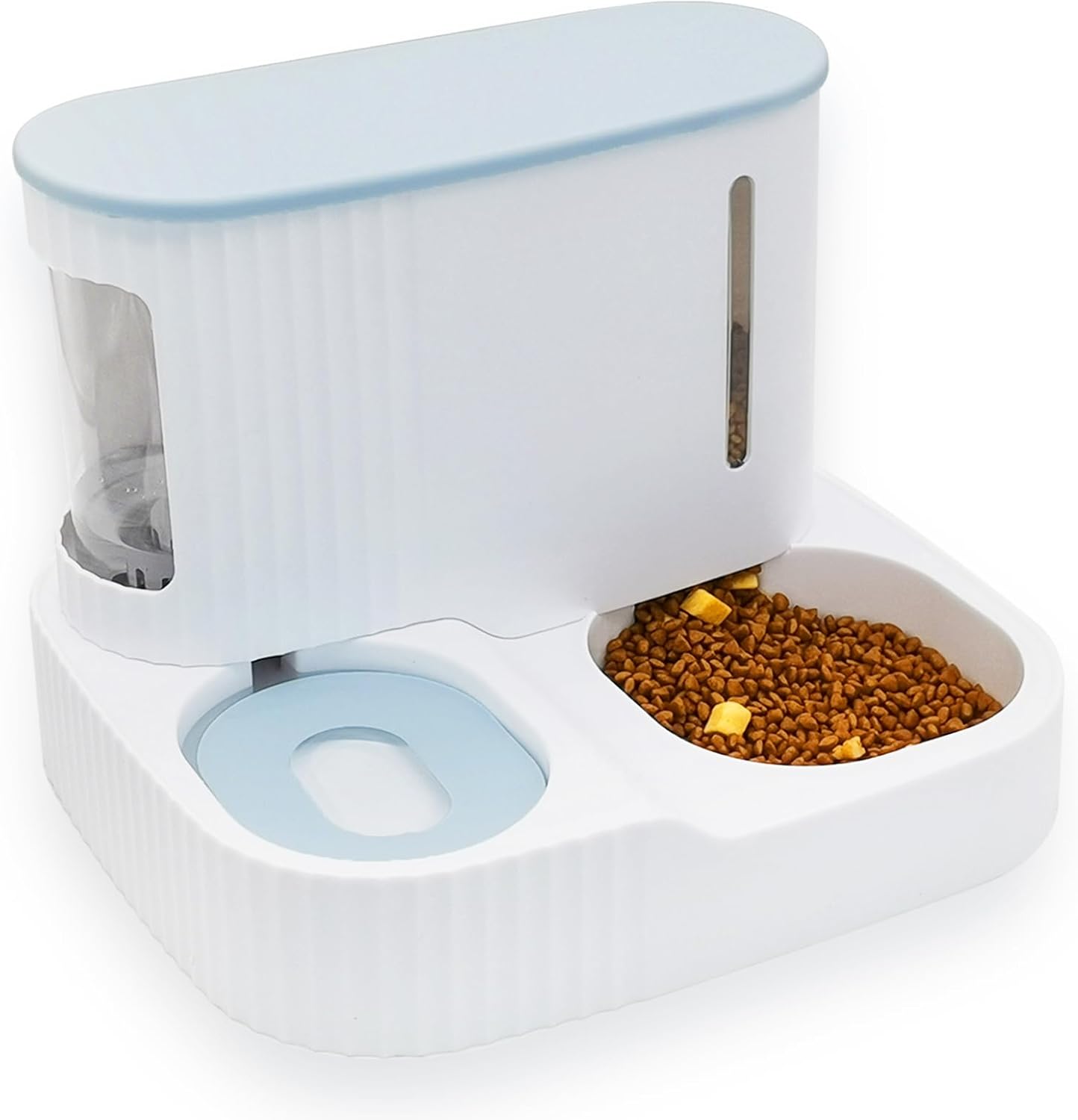kathson Dispensador automático de alimentos y agua para gatos, alimentador por gravedad, alimentador de alimentos secos para mascotas y dispensador