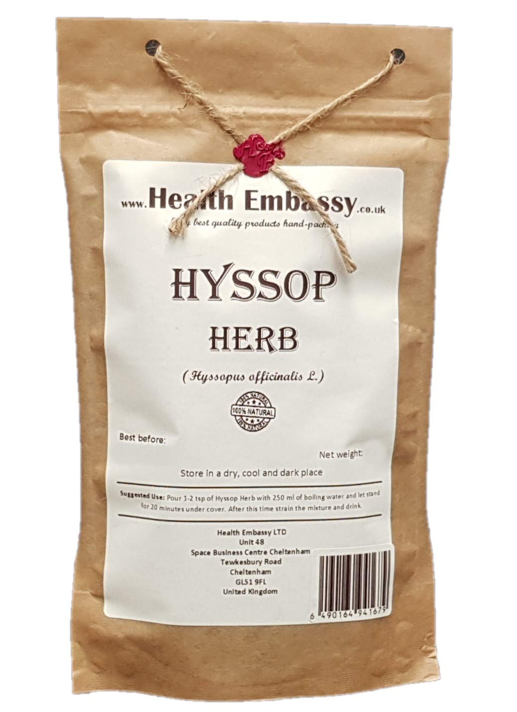 Hierba de hisopo (Hyssopus officinalis L.) – Health Embassy – 100% Natural (1.76 oz)