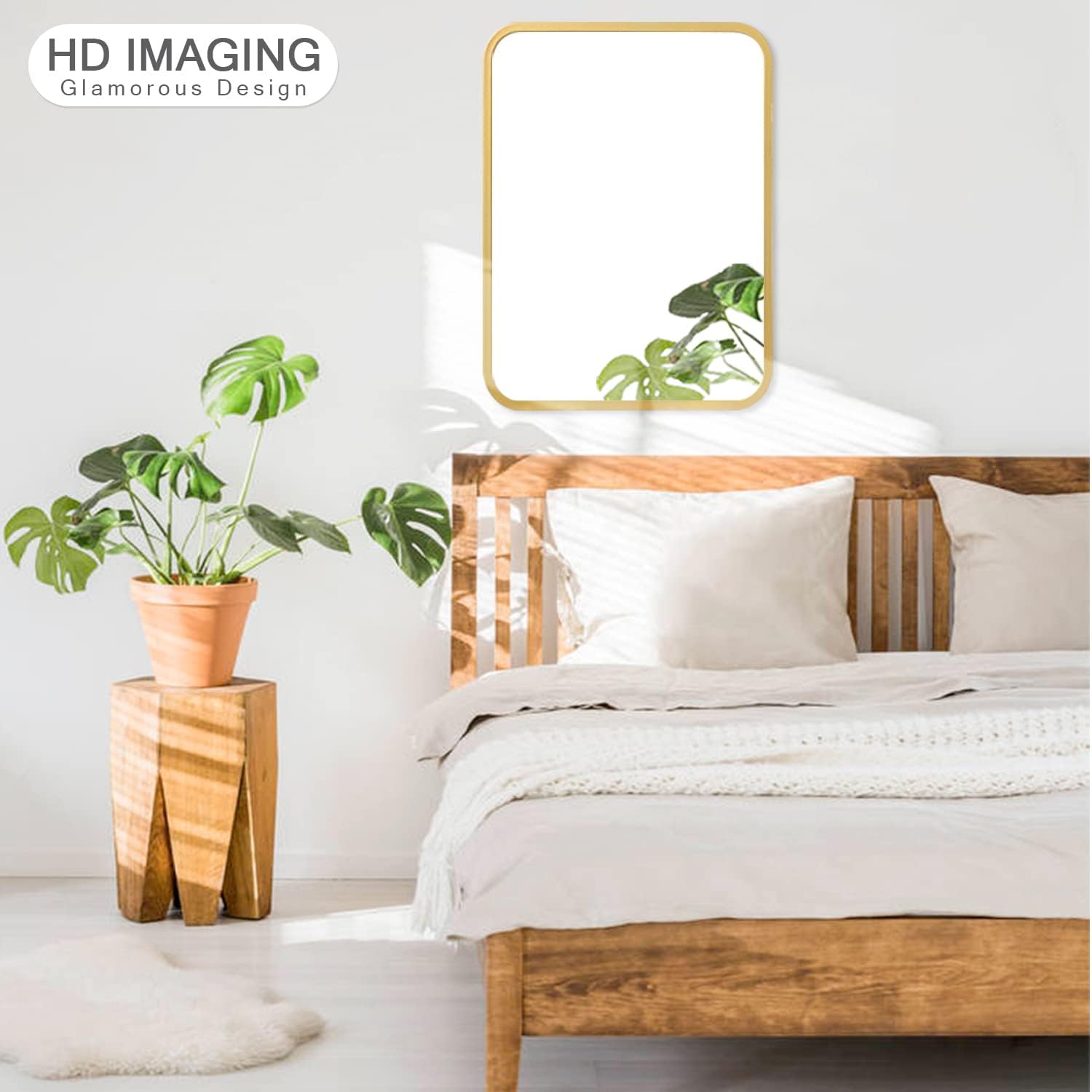 AOAOPQ Espejo de pared rectangular para colgar u horizontal, espejo decorativo para colgar en el dormitorio, sala de estar, vestidor, casa de campo,