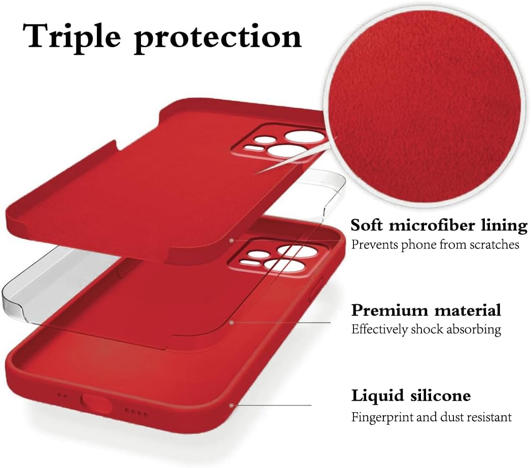 Compatible con Redmi Note 12 Pro Plus Funda de silicona líquida verde oscuro, suave al tacto Xiaomi Redmi Note 12 Pro Plus Funda de silicona a