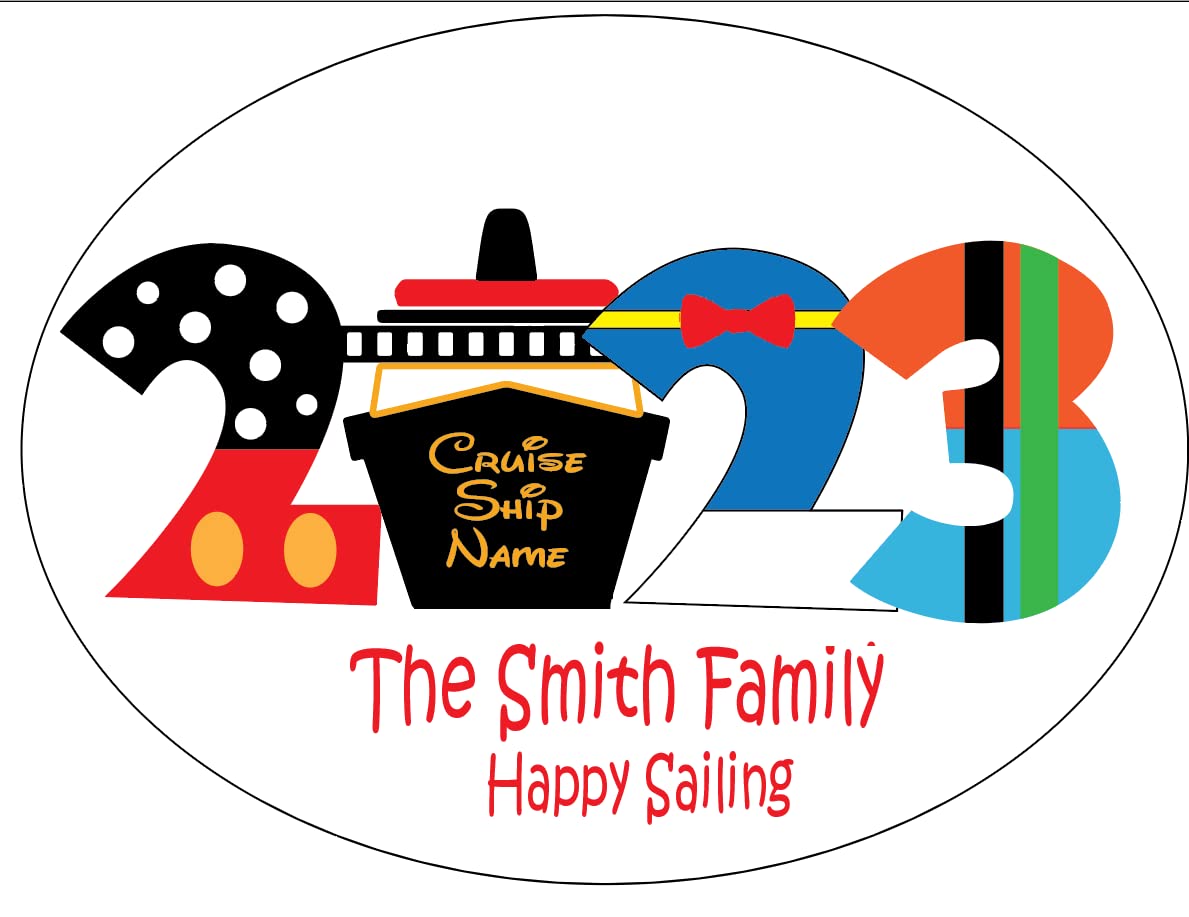 Magical World Choose Your Year Magnet Decoration Customized for your Stateroom Door on your Disney Cruise, Carnival, Royal Caribbean, etc