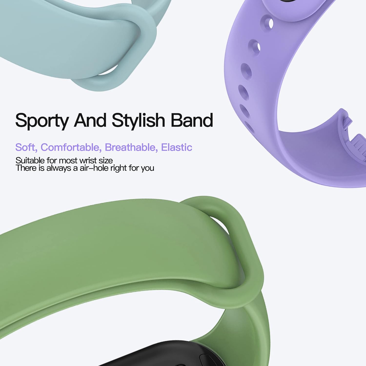 AWINNER Bandas compatibles con Xiaomi Mi Band 8 Smartwatch Pulseras de repuesto para Mi 8