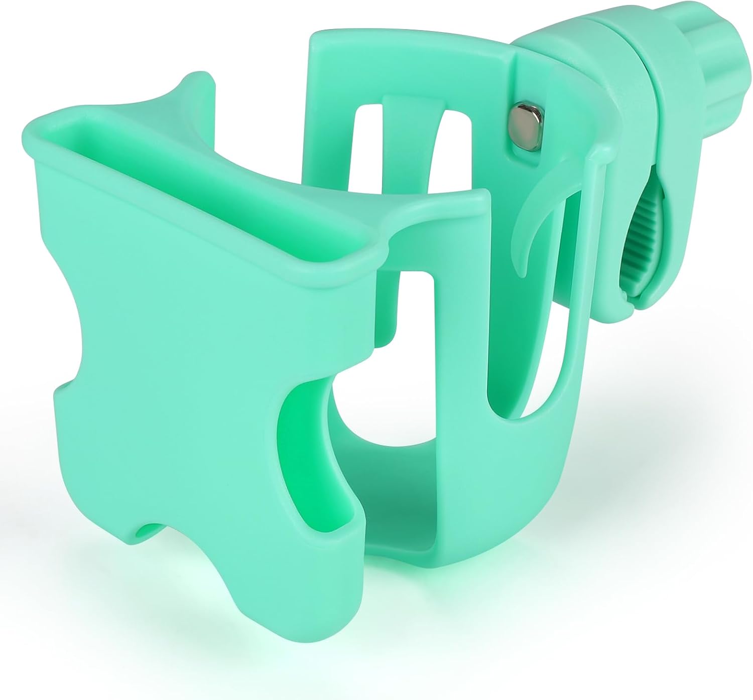 Accmor Portavasos 2 en 1 con soporte para teléfono, portavasos universal para silla de ruedas, accesorio para portavasos con ruedas, portavasos y