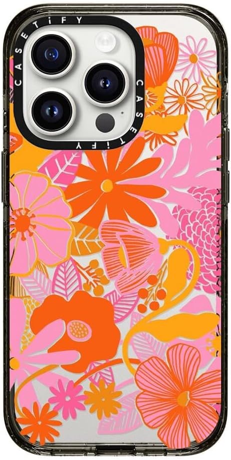 CASETiFY Impact – Funda para iPhone 15 Pro 4 veces probada contra caídas de grado militar, protección contra caídas de 8.2 pies  Estampado de flores