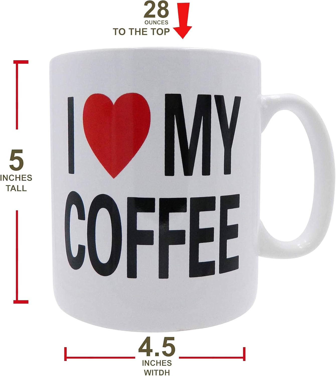 Taza grande de café de gran tamaño de 28 onzas, taza de tamaño mega, extra grande para bebidas grandes, decoración de escritorio de oficina, regalo