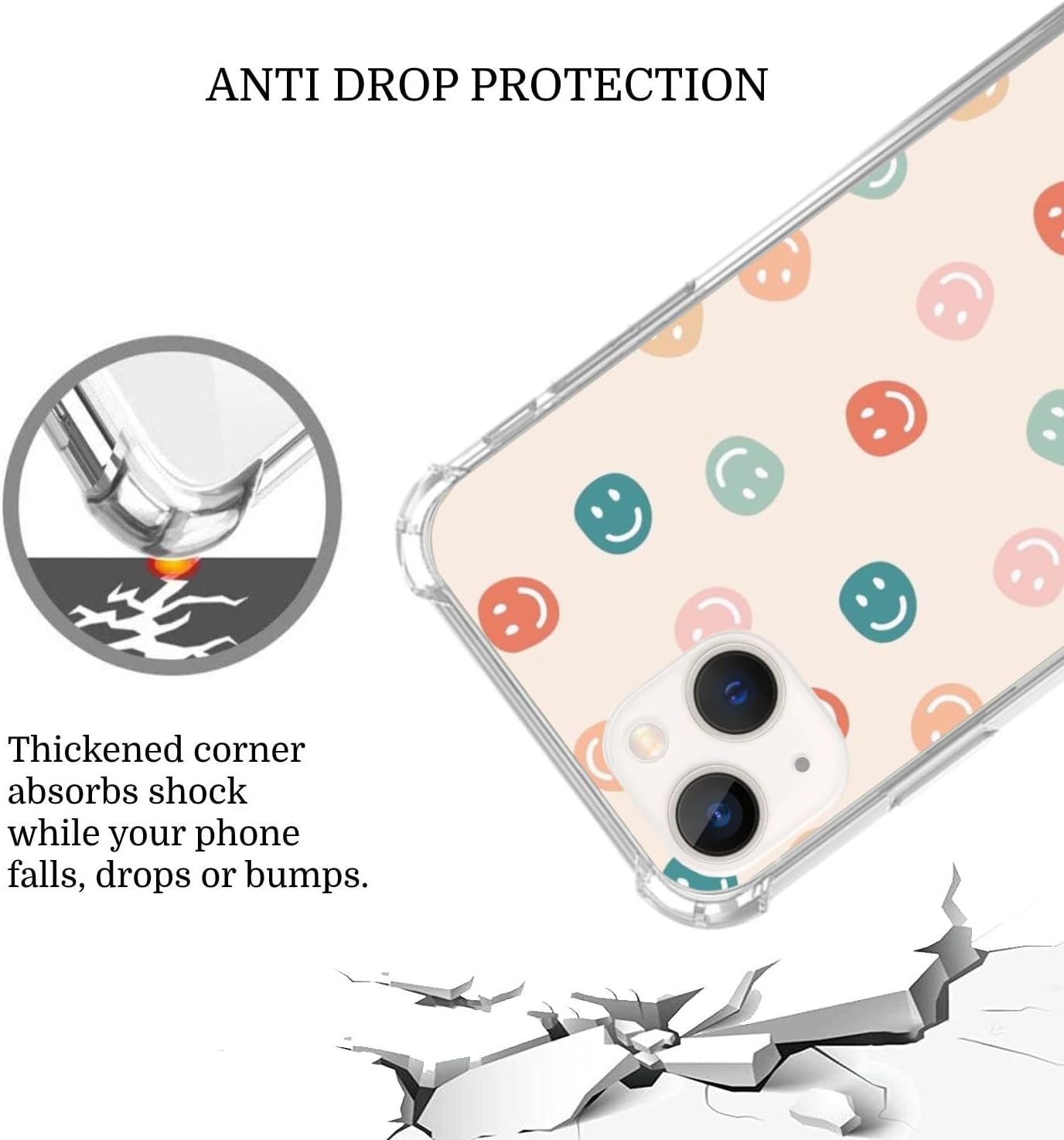 Funda para iPhone 15 con diseño para mujeres y niñas, TPU suave, delgada, protectora, única, moderna, funda para teléfono