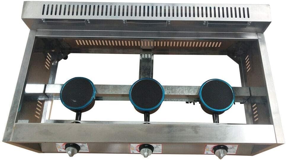 Freidora de gas comercial, freidora profunda de gas, olla de calefacción de alimentos de acero inoxidable de 18 litros, con tapa, encimera,