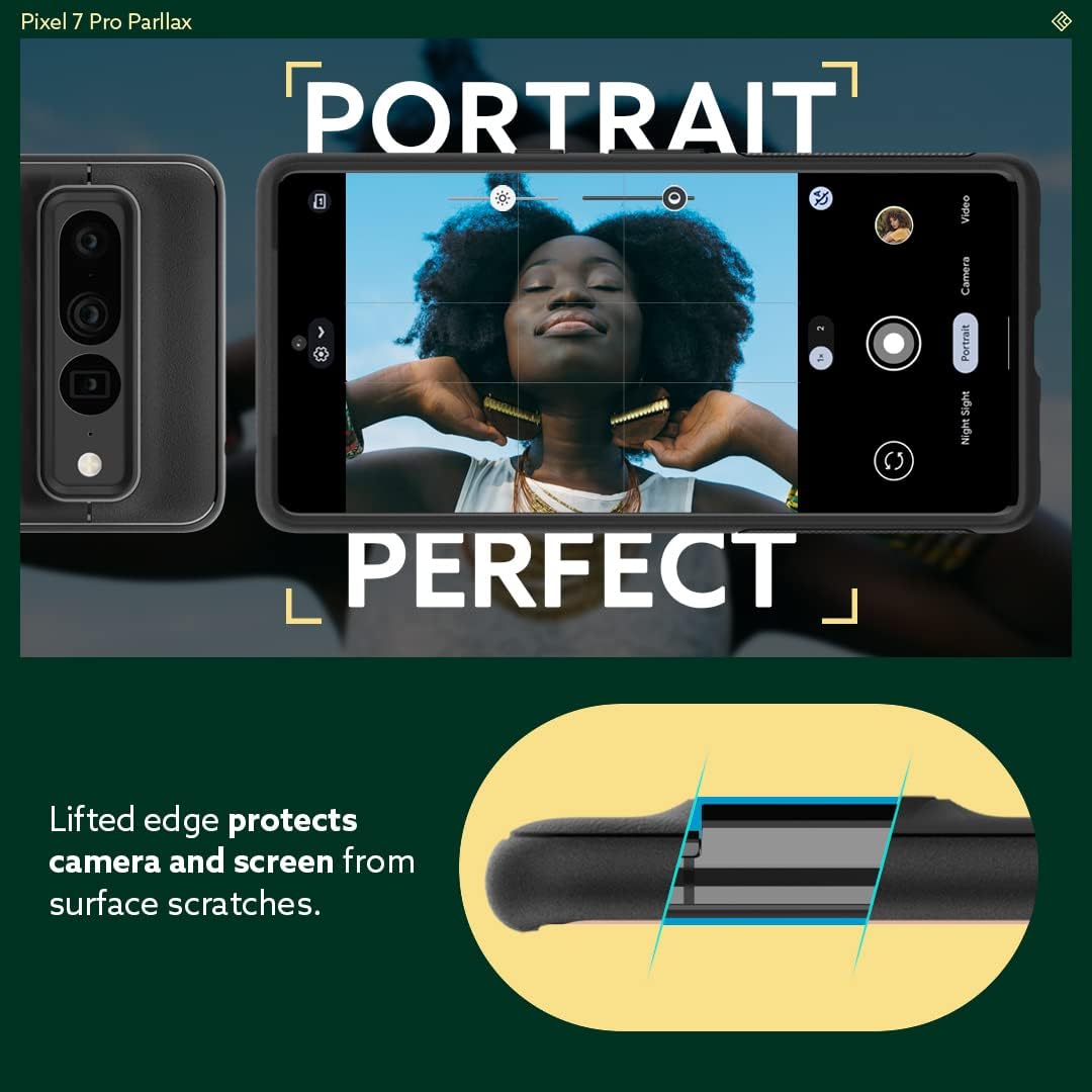Caseology Parallax prueba de caída de grado militar diseñada para Google Pixel 7 Pro Case (2022) – Negro mate