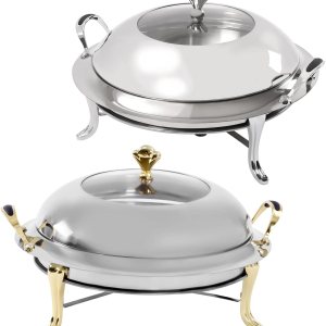 Catering – Juego de platos de acero inoxidable con tapa y rozaduras, 3.17 cuartos de galón, para bufé, fiesta, cocina, fiesta, comedor, bufé Catering – Juego de platos de acero inoxidable con tapa y rozaduras, 3.17 cuartos de galón, para bufé, fiesta, cocina, fiesta, comedor, bufé