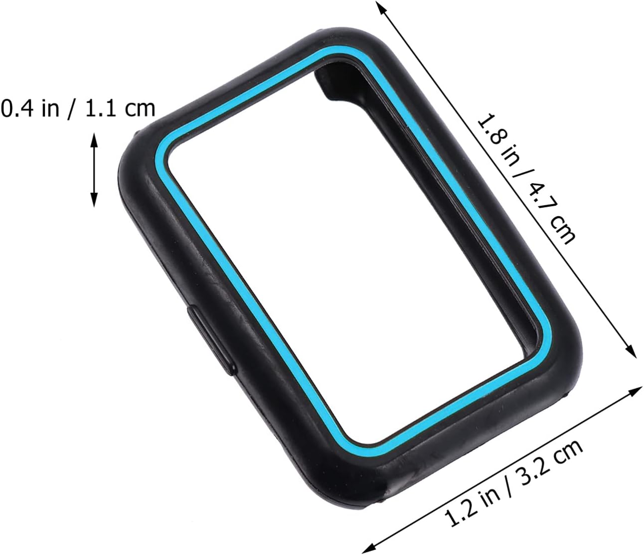 Hemobllo Protector de pantalla de marco de vidrio compatible con Huawei Watch Fit Case Smartwatch Funda compatible con Huawei Watch Negro Azul