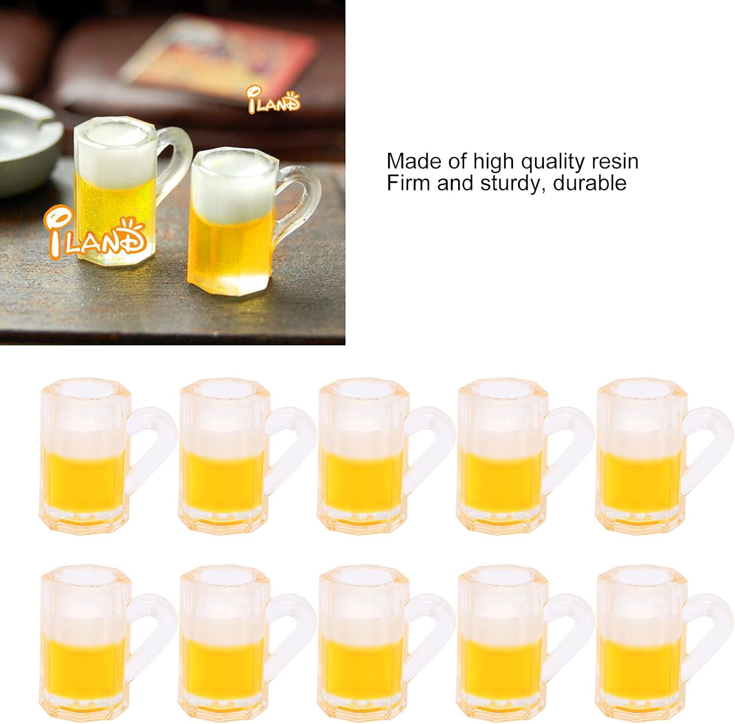 10 mini tazas de cerveza de plástico de 1 onza, vasos de chupito pequeños con asas, vasos transparentes reutilizables para degustación de cerveza