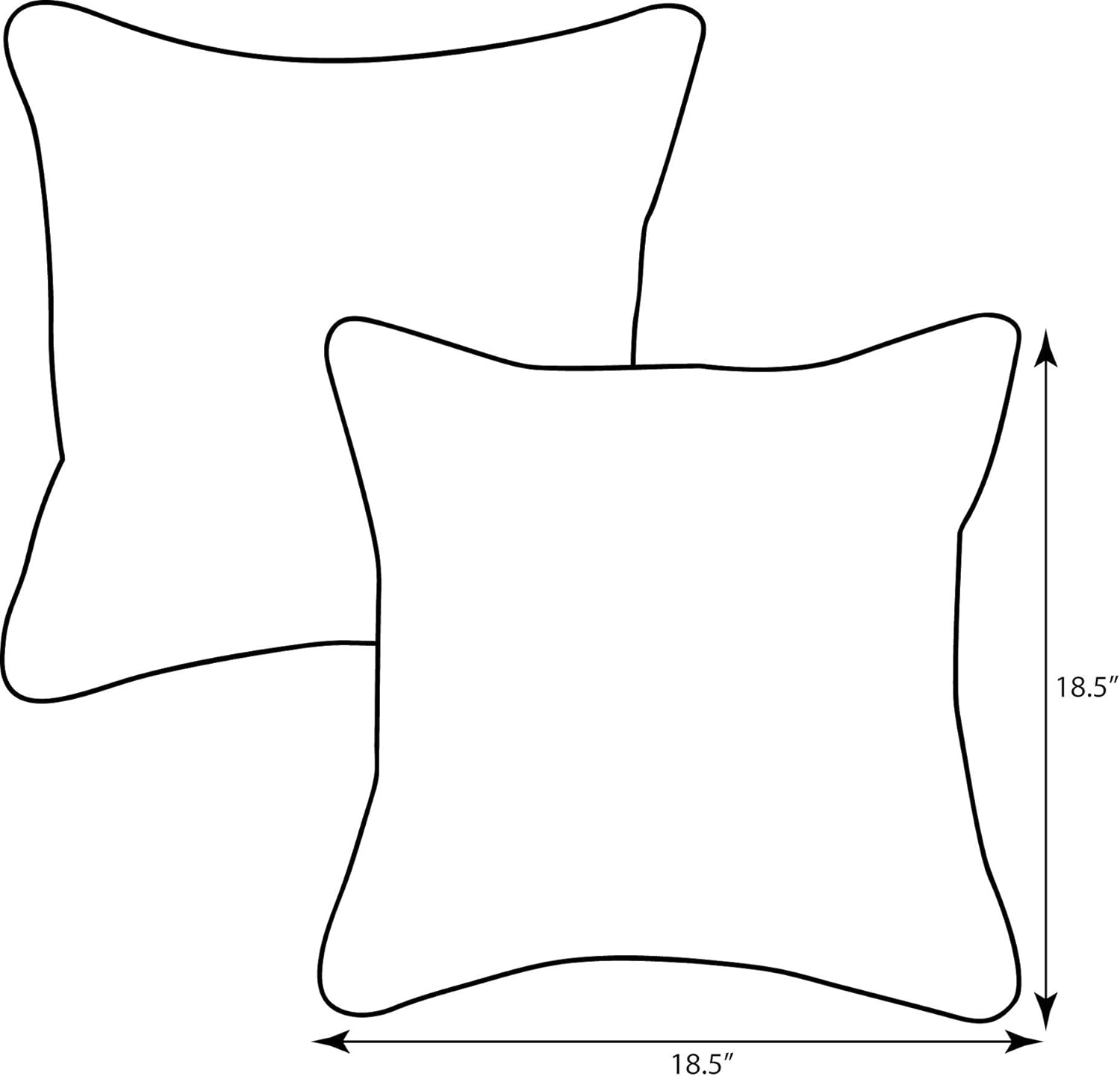 Pillow Perfect – Cojín para asiento, estampado Zoe Citrus, esquinas cuadradas, ideal para exterioresinteriores