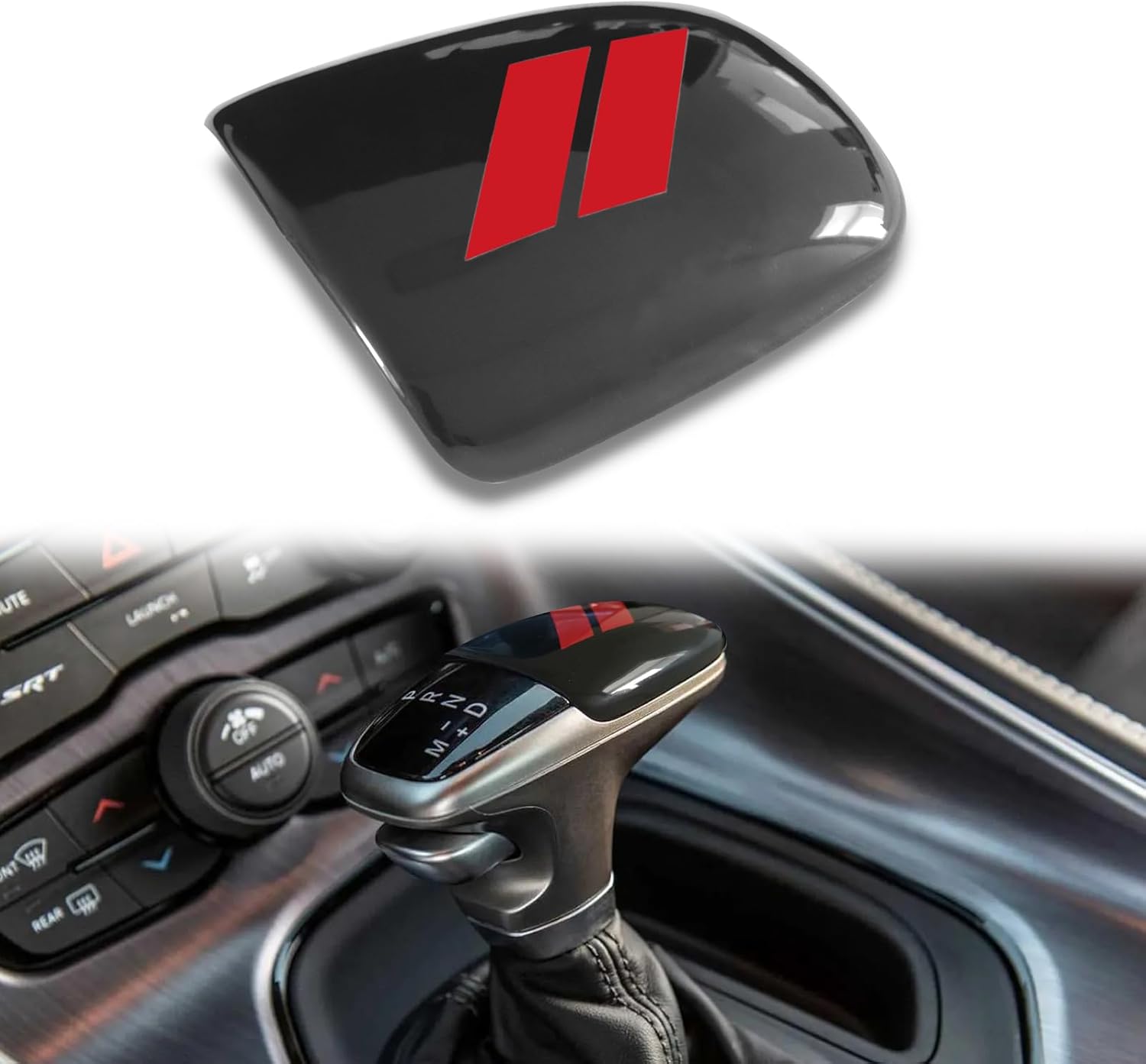 Pomo de palanca de cambios de plástico ABS para decoración interior, protector de palanca de cambios, compatible con accesorios Dodge Charger