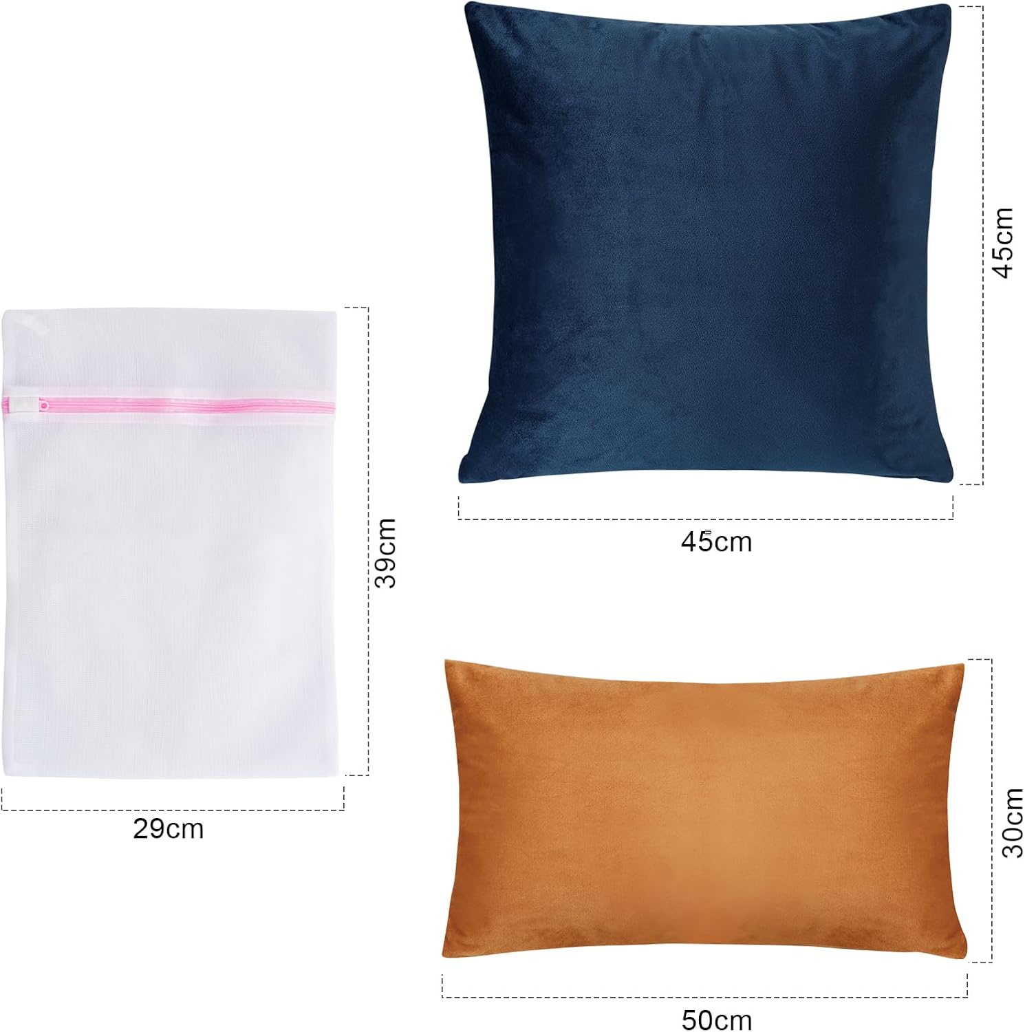 PETSTIBLE Juego de 4 fundas de almohada de terciopelo suave y sólido, fundas de almohada decorativas para el hogar, sofá, dormitorio, automóvil, 2