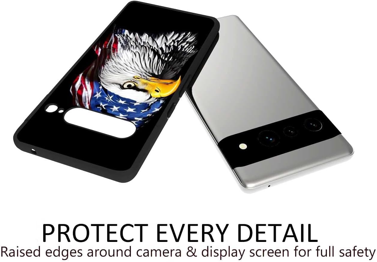 Compatible con Google Pixel 7 Pro – Funda de bandera de águila, patrón de soldado veterano de águila y bandera estadounidense para Google Case para
