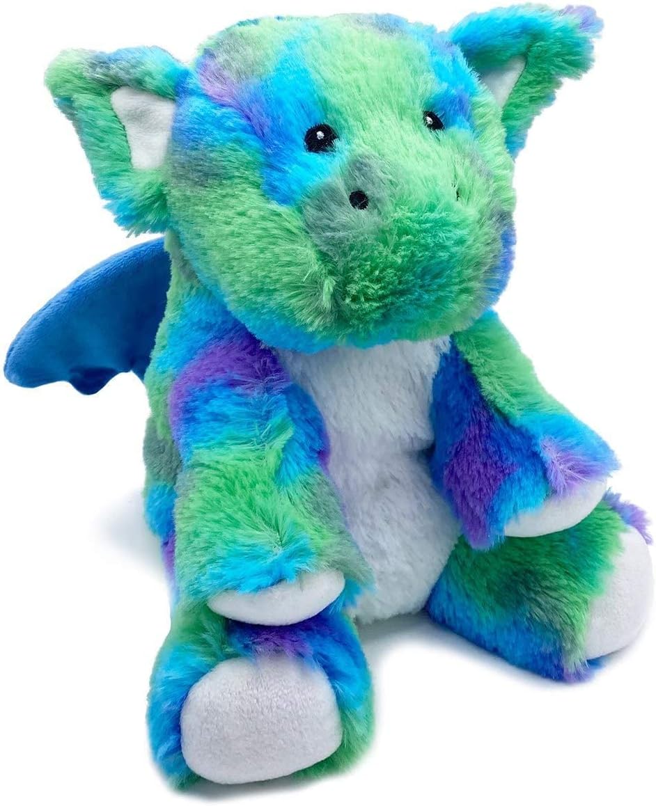 Warmies Baby Dragon – Peluche de peluche con peso calentable y refrigerable, reconfortante juguete de aromaterapia de lavanda, animales de peluche