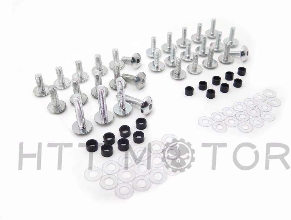 Grupo xkmt motocicleta plata normal Ronda carenado Tornillos Kit de tornillos para 2000200120022003Suzuki GSXR 75020012002GSX-R 1000