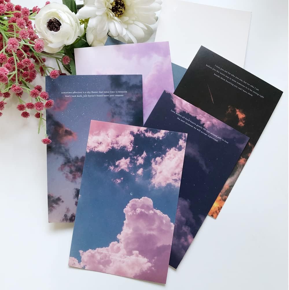 XKANG 30PCS Single sided Sky Clouds Wall Collage Kit,Aesthetic Room Posters Decor Pictures for Teen Girls,Decorations for Living Room,Bedroom,Dorm,