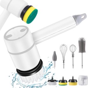 Electric Spin Scrubber,Electric Cleaning Brush,Rechargeable Power Scrubber with 8 Replacement Brush,8 Scene Choices,3 Adjustable SpeedsHandheld Electric Spin Scrubber,Electric Cleaning Brush,Rechargeable Power Scrubber with 8 Replacement Brush,8 Scene Choices,3 Adjustable SpeedsHandheld