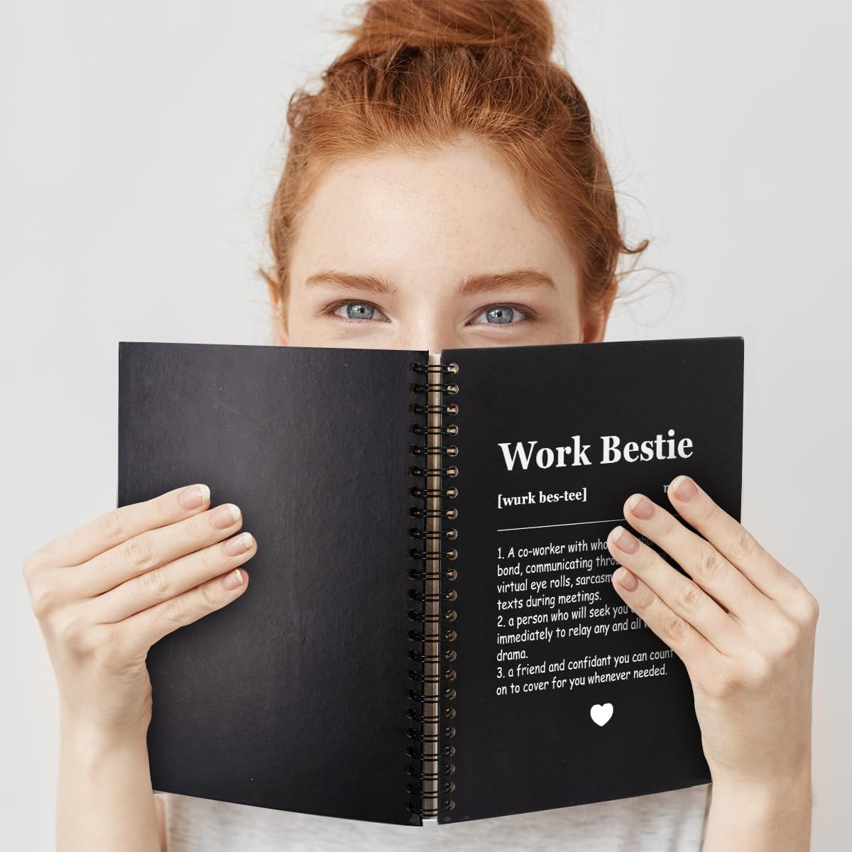 Work Bestie Definition – Cuaderno en espiral para mujeres, amigas, profesores, amantes de los libros, regalo para mejores amigos, regalo para