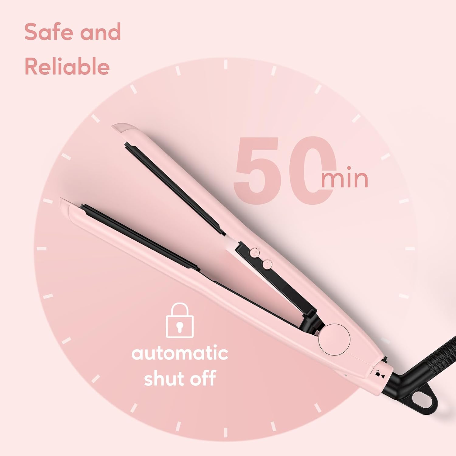 Terviiix Mini plancha de pelo con temperatura ajustable, mini plancha plana de tamaño de viaje, mini planchas planas para cabello cortorizos,