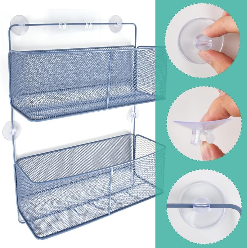 Shower Caddy Connectors Suction Cups for Bathroom, Heavy Strength Large Suction Cups Without Hooks Replacement Heavy Strength Clear Suction Cups (10