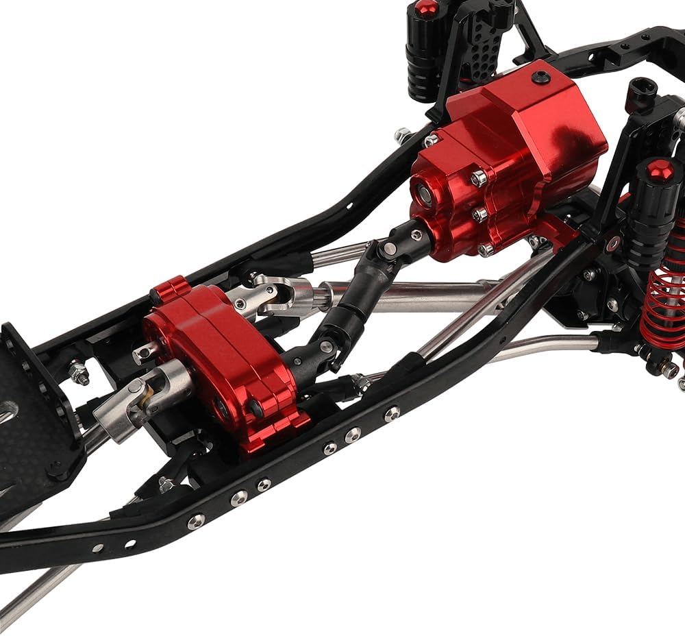 RZXYLRC 110 SCX10 II Marco de chasis de metal Control remoto Modelo de coche Simulación Escalada Actualización de coche Kit de reparación Piezas con