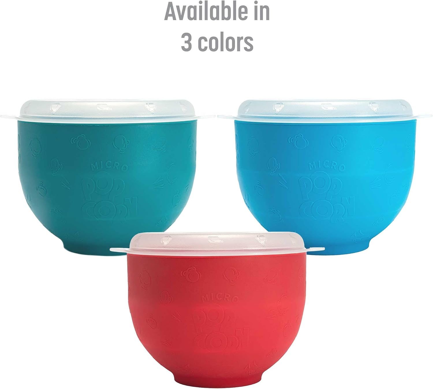 Goodful Palomitas de maíz de silicona, plegable para hacer palomitas de maíz para microondas, cuenco hecho sin BPA, rojo