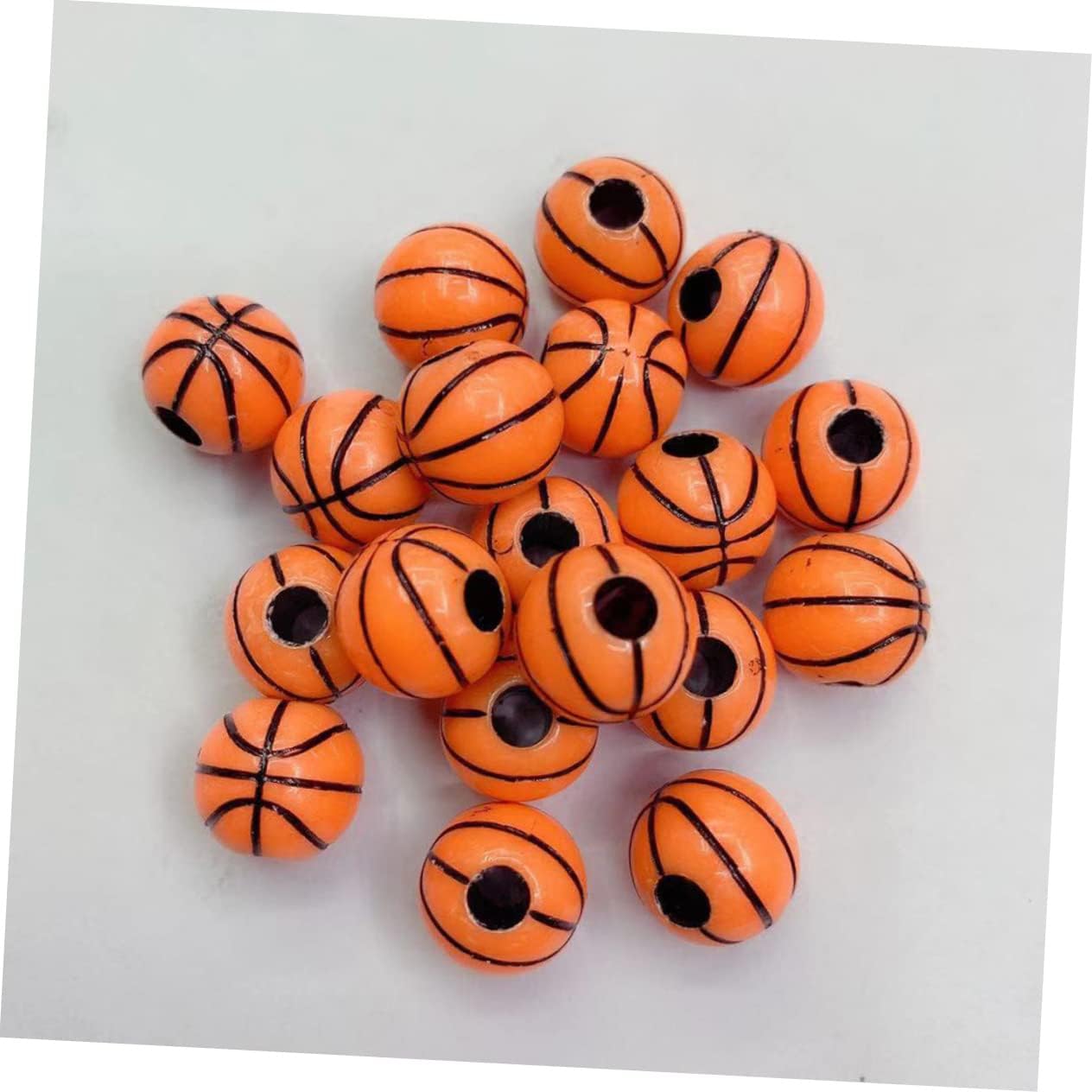 EXCEART 200 cuentas de baloncesto pulseras de fútbol, collares de amistad, medallón, collar, joyería, adorno de béisbol, cuentas de bricolaje,