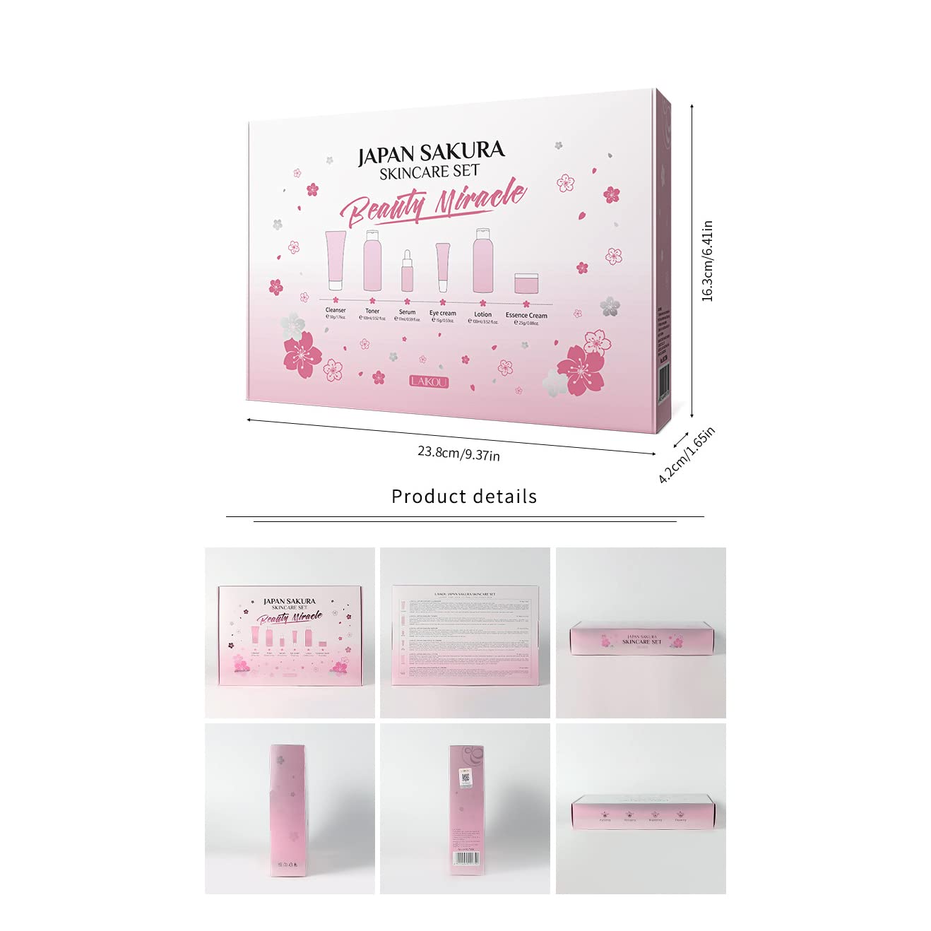 1 paquete de cuidado de la piel, que contiene limpiador facial de limpieza profunda+crema facial hidratante + suero facial refinador de la