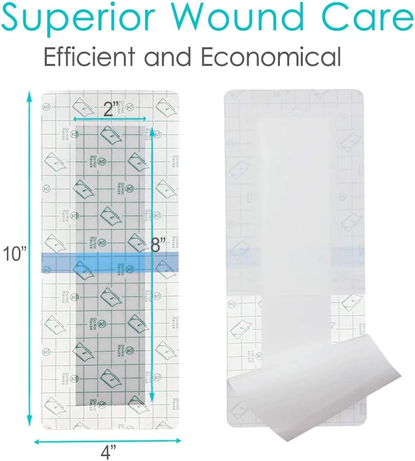 Vendaje adhesivo impermeable para heridas, cubierta de ducha para aderezo de isla, gasa con almohadilla antiadherente para reemplazo de rodilla,