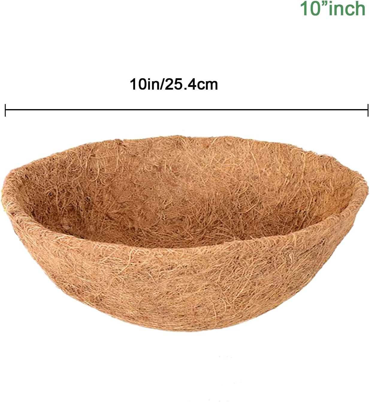 4 forros para cestas colgantes, forros de fibra de coco natural para colgar cestas redondas y canales, crecimiento de plantas, plantas, exteriores,