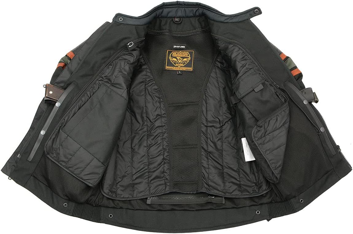 Milwaukee Performance MPM1751 – Chaqueta de piel para hombre, diseño de rayas, color negro