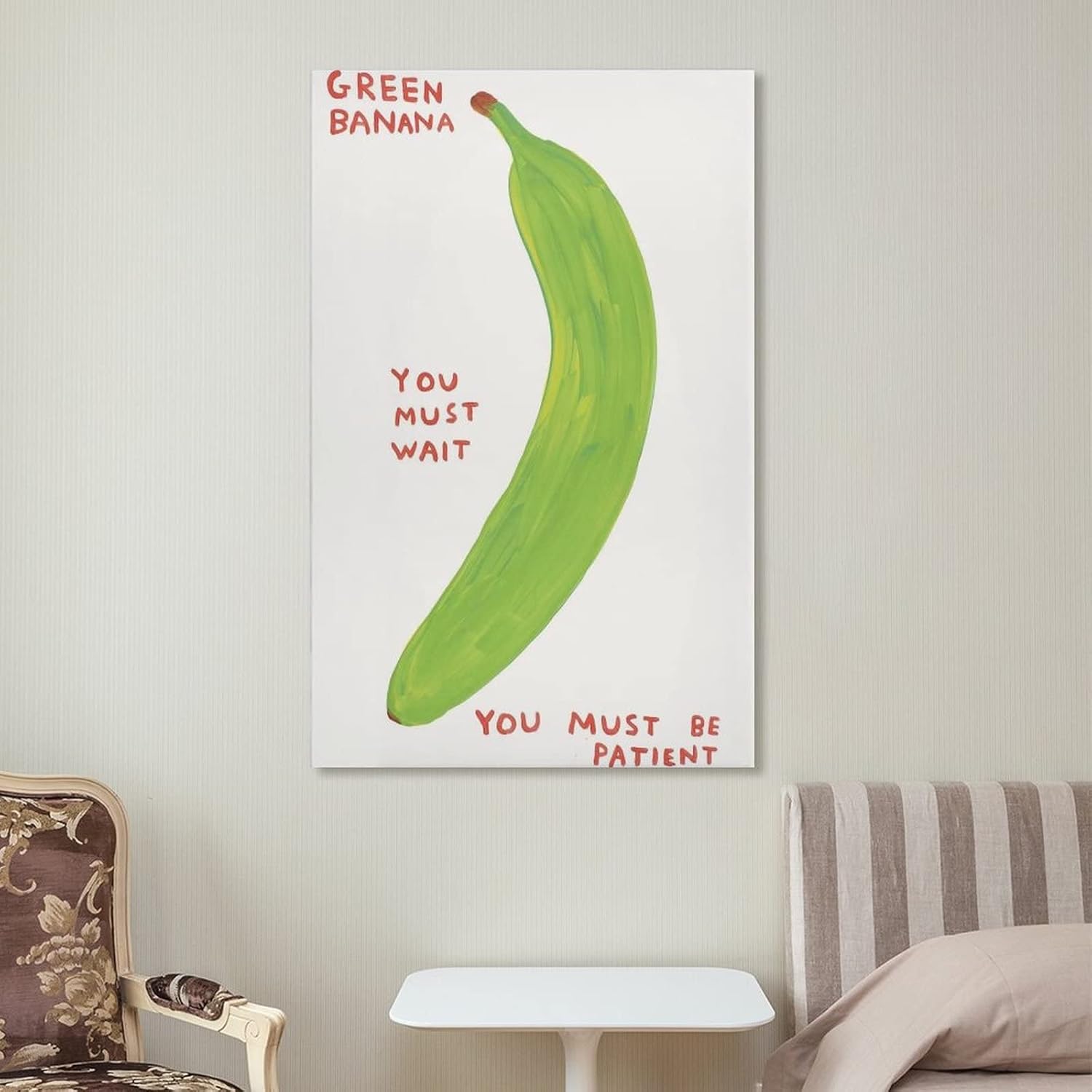 Póster de arte de frutas David Shrigley Green Banana Wall Pictures Wall Art Paintings Lienzo Decoración de pared Decoración del Hogar Sala de estar