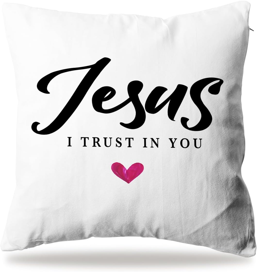 Fundas de almohada con versículo bíblico, regalos cristianos, cita inspiradora, regalos motivacionales, oración religiosa, decoración del hogar para
