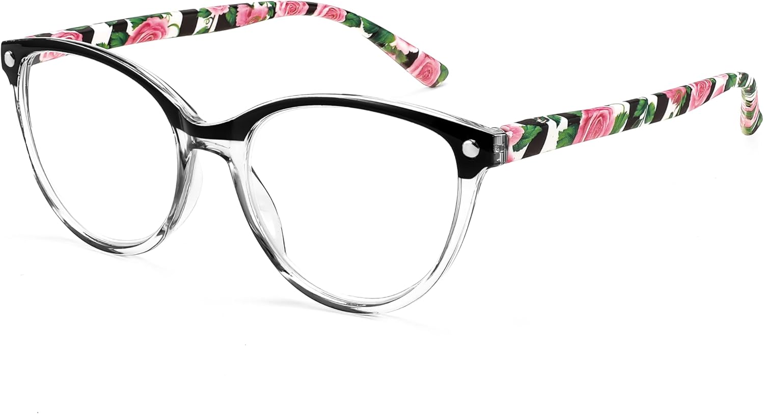 FEISEDY Gafas de lectura ojo de gato bloqueo de luz azul lectores anti fatiga ocular con bisagra de resorte B0043