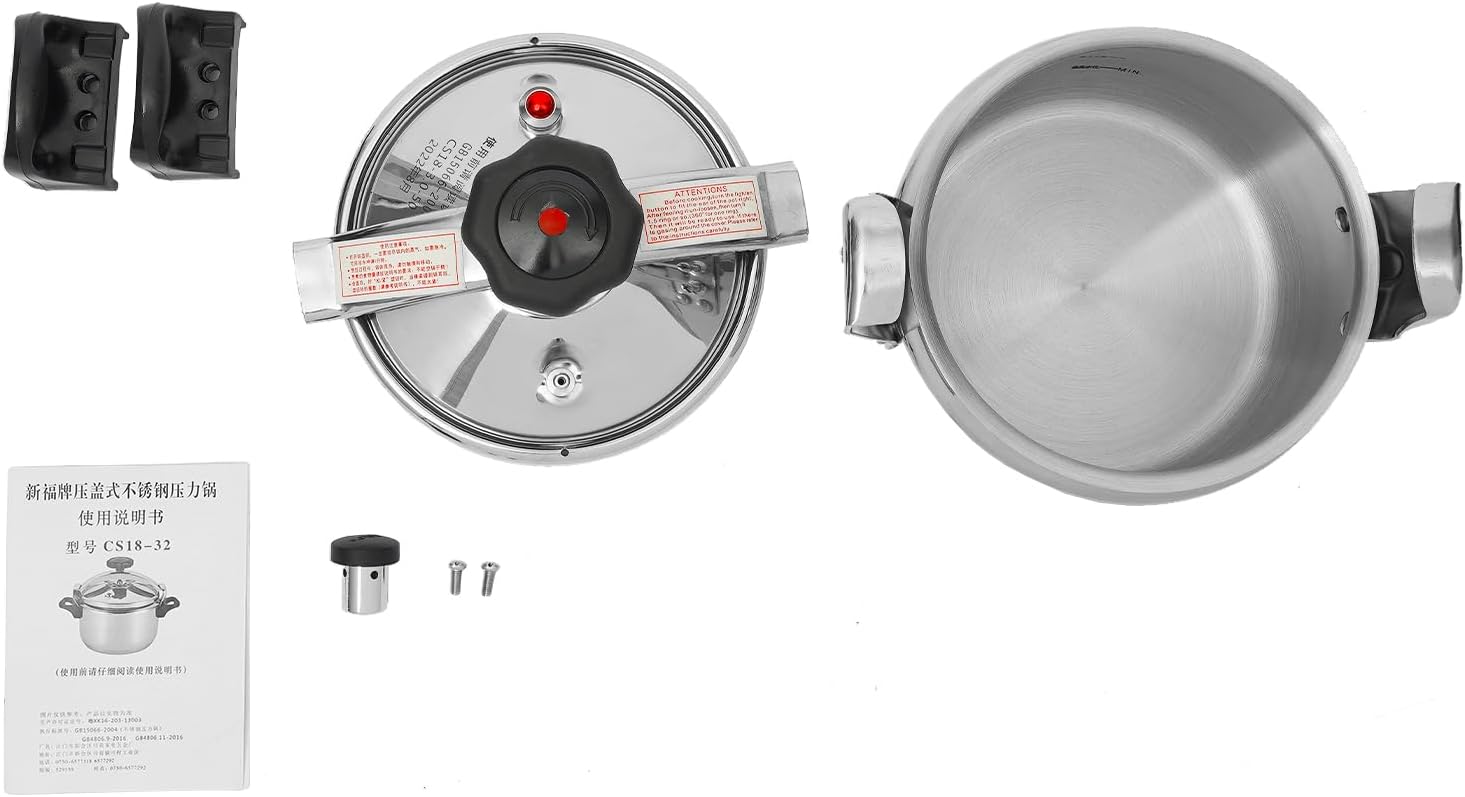 Mini ollas a presión de 3 litros, recipientes a presión de acero inoxidable 304, con válvulas de escape, adecuadas para todos los tipos de