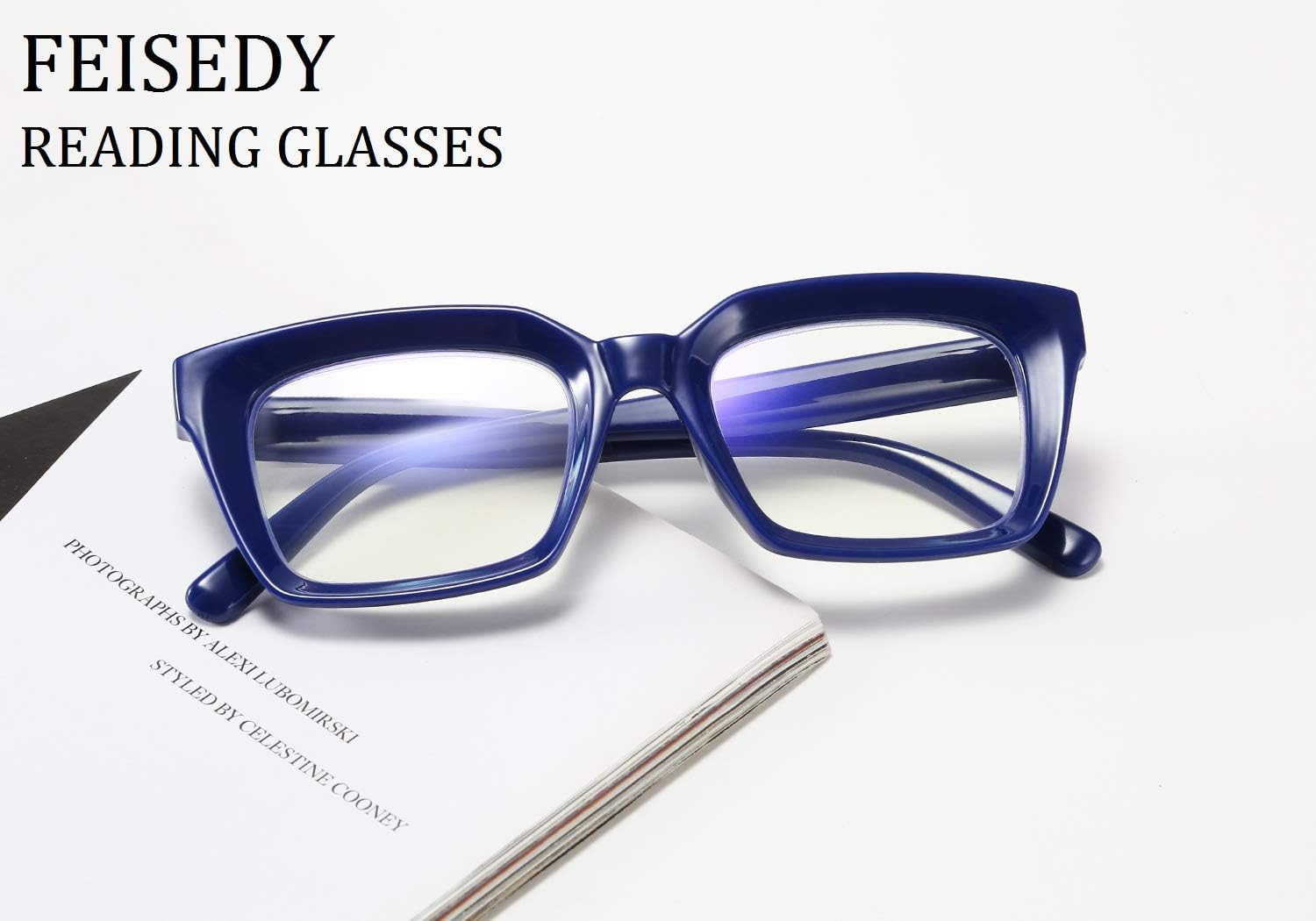 Anteojos Feisedy B2479 de lectura, con bloqueo de luz azul y retro, antideslumbrante, para fatiga ocular por lectura digital