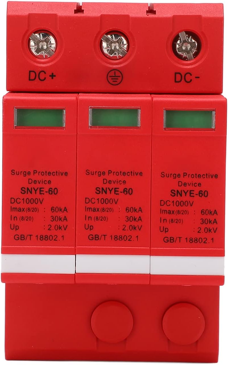 Dispositivo de protección contra sobretensiones DC 1000V 2P3P 3060KA Riel guía Protector de pararrayos de voltaje Módulo de protección electrónica