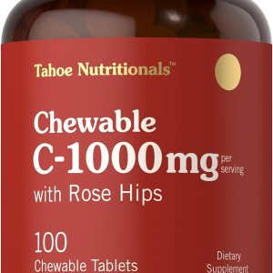 Carlyle Masticables de vitamina C  1000 mg  100 tabletas sabor naranja natural  Suplemento vegetariano, sin OMG y sin gluten  Tahoe Naturals Carlyle Masticables de vitamina C  1000 mg  100 tabletas sabor naranja natural  Suplemento vegetariano, sin OMG y sin gluten  Tahoe Naturals
