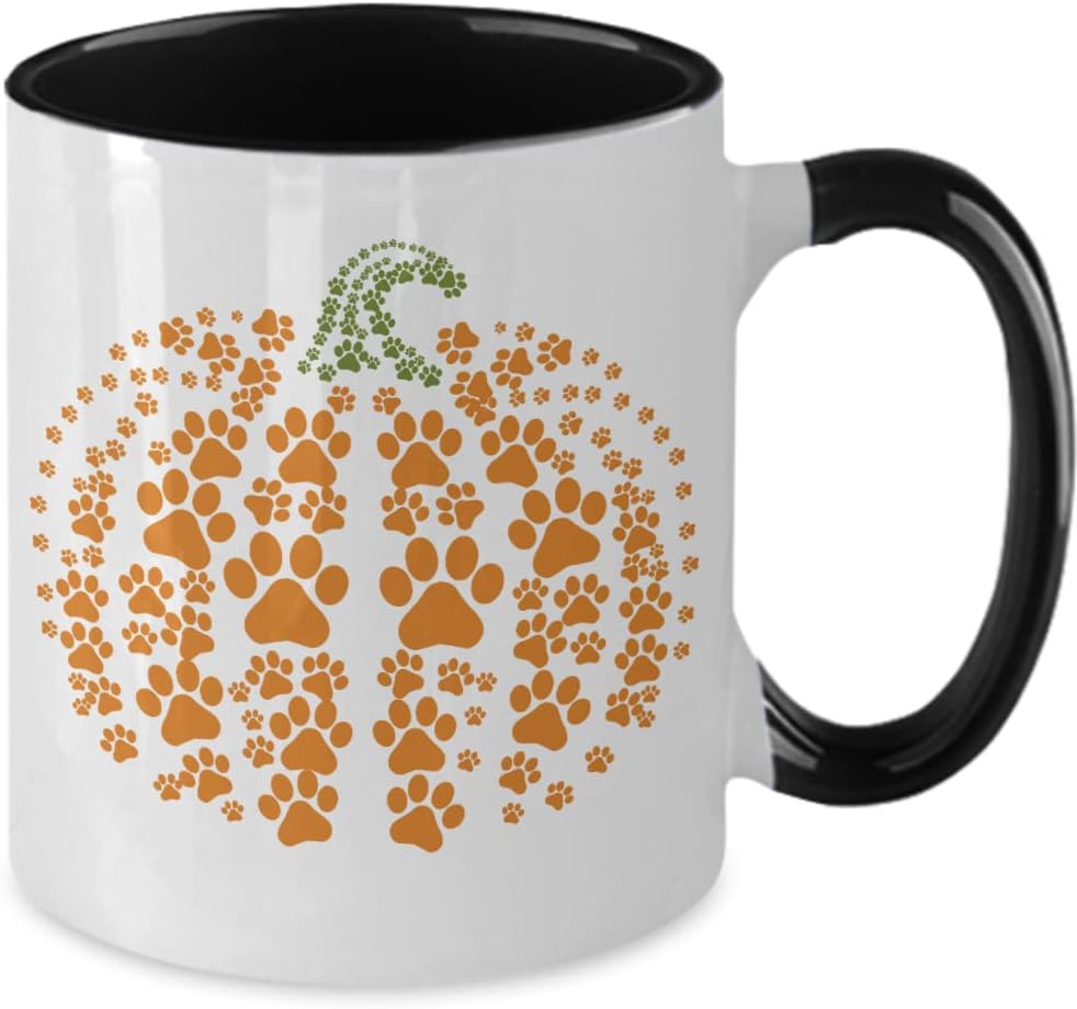 Taza de Halloween Paws y calabaza para la temporada espeluznante, idea de regalo para Halloween y para los amantes de los perros
