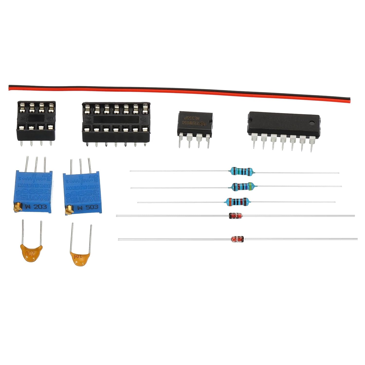 PATIKIL Junta de práctica de soldadura, 1 juego de electrónica kit prototipo placa PCB DIY circuito de soldadura infrarrojo inversión SMDSMT para