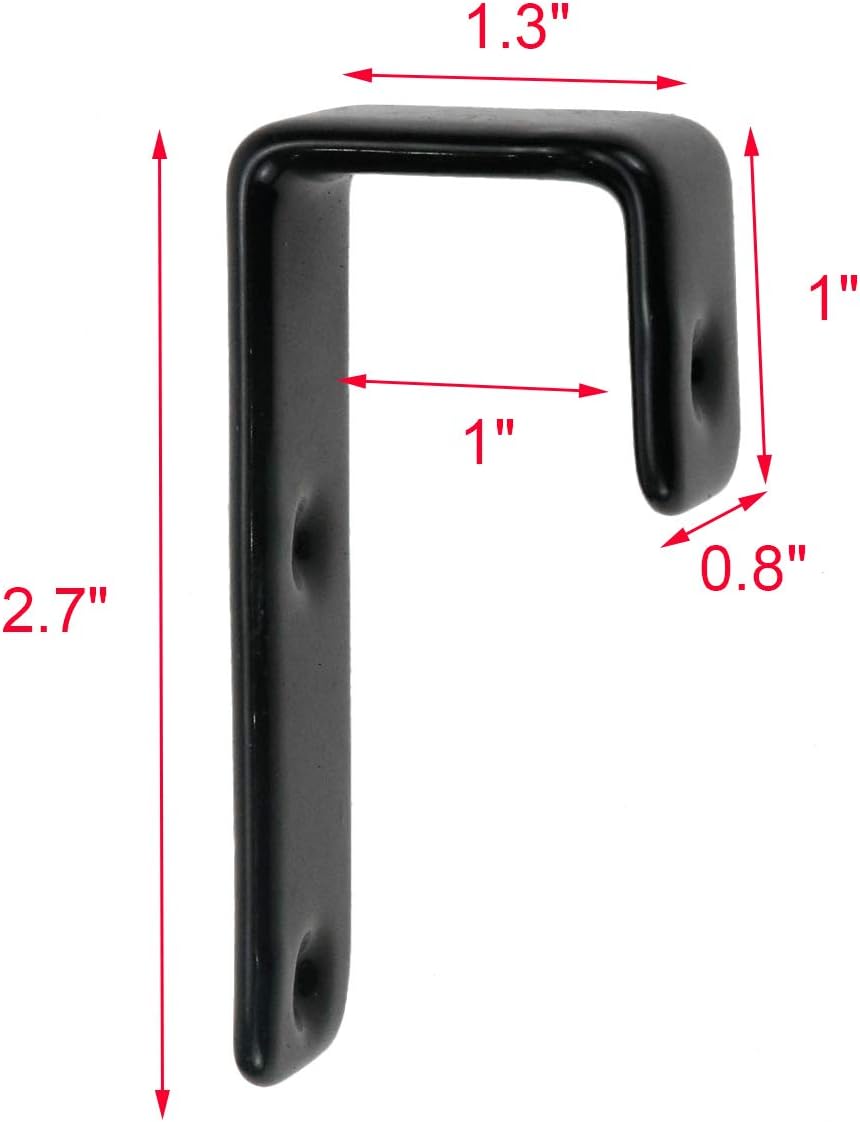Geesatis 2 ganchos para escalera de cama, ganchos en forma de J, de metal resistente recubierto de PVC para decoración de cama, herramienta de