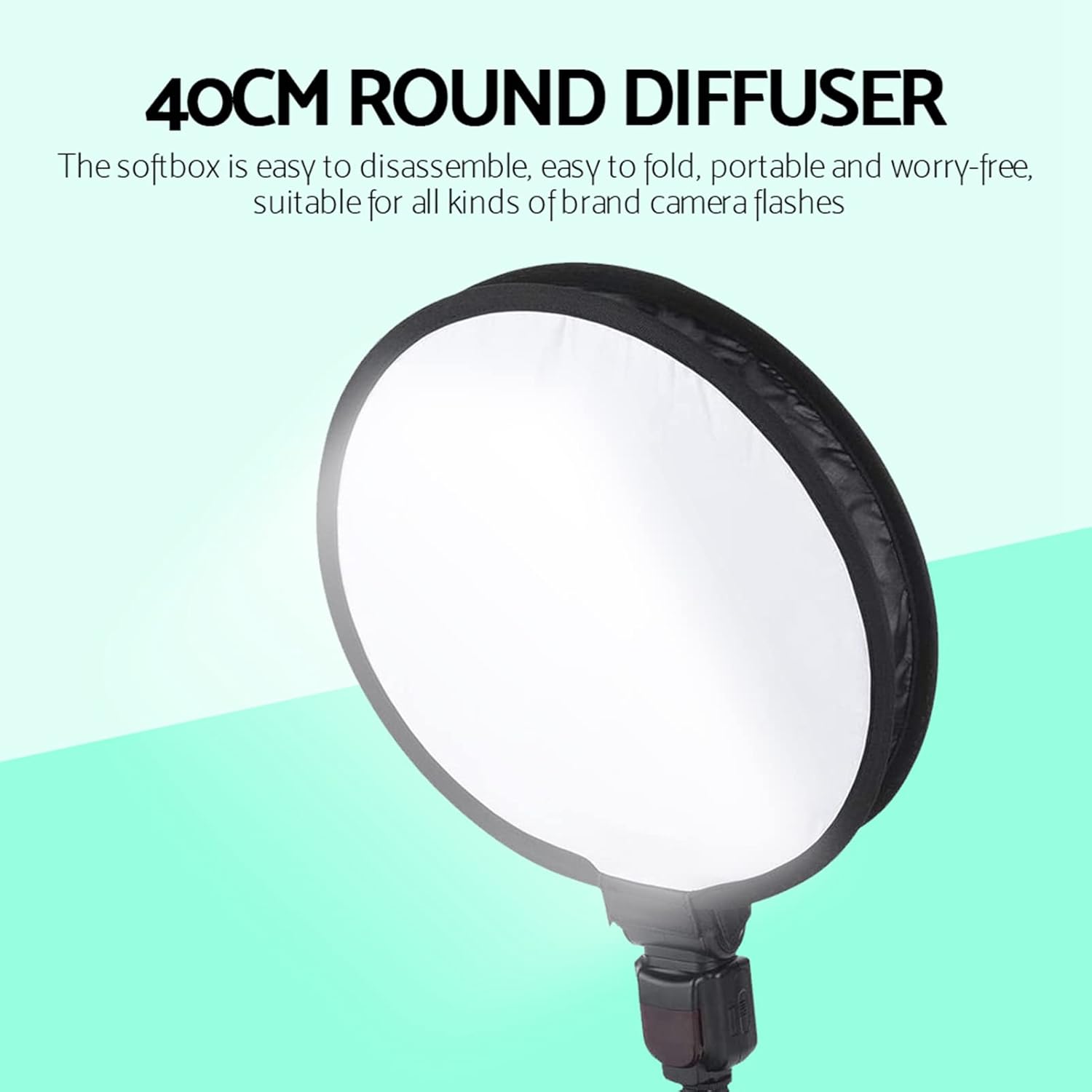 Difusor plegable portátil de Speedlite Softbox de la forma redonda de los 40CM para la luz del flash de la cámara