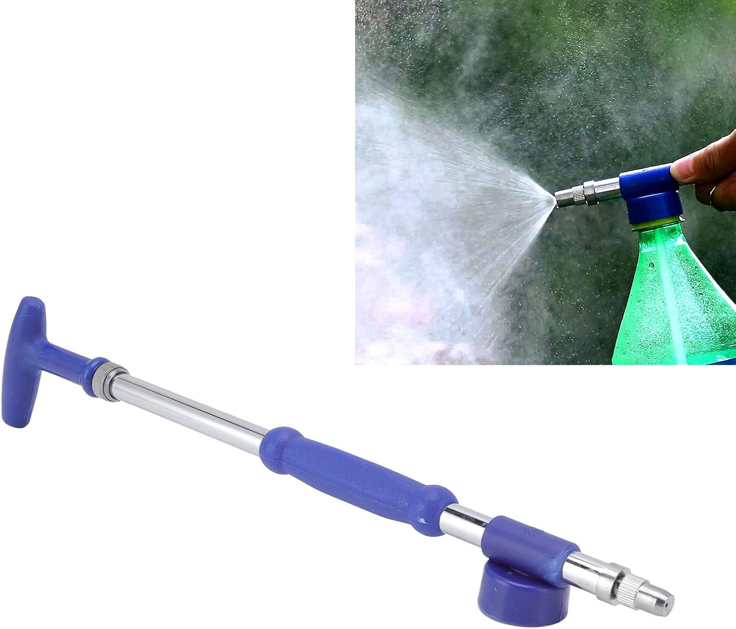 TOPINCN Rociador manual de jardín, cabezal de riego, varita de riego, botella de bebida, boquilla de cabeza, pulverizador de atomización a presión