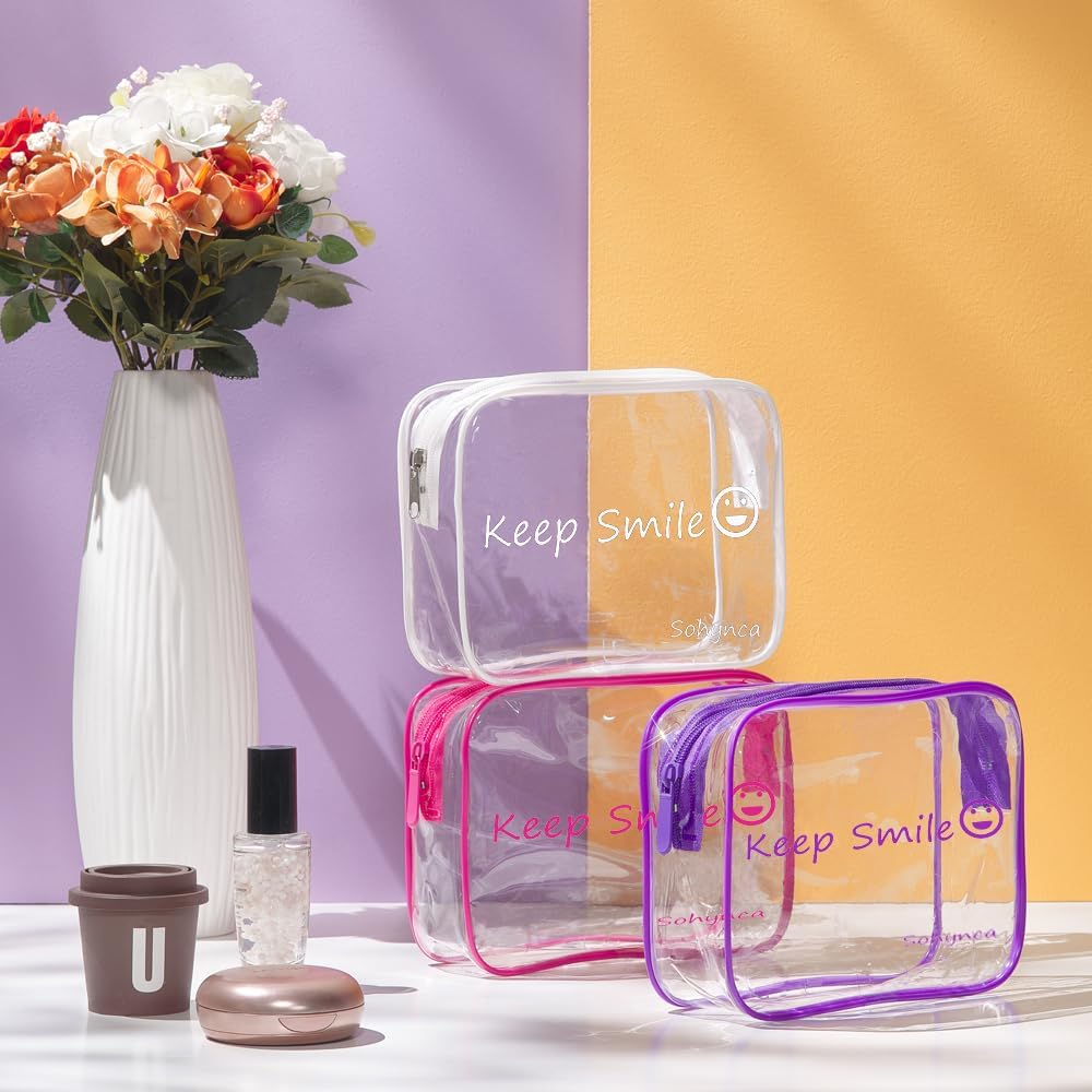 Bolsa de aseo de PVC transparente, impermeable, bolsa de cosméticos, minimalista, bolsa de maquillaje, pequeña bolsa de cosméticos ordenada, bolsa